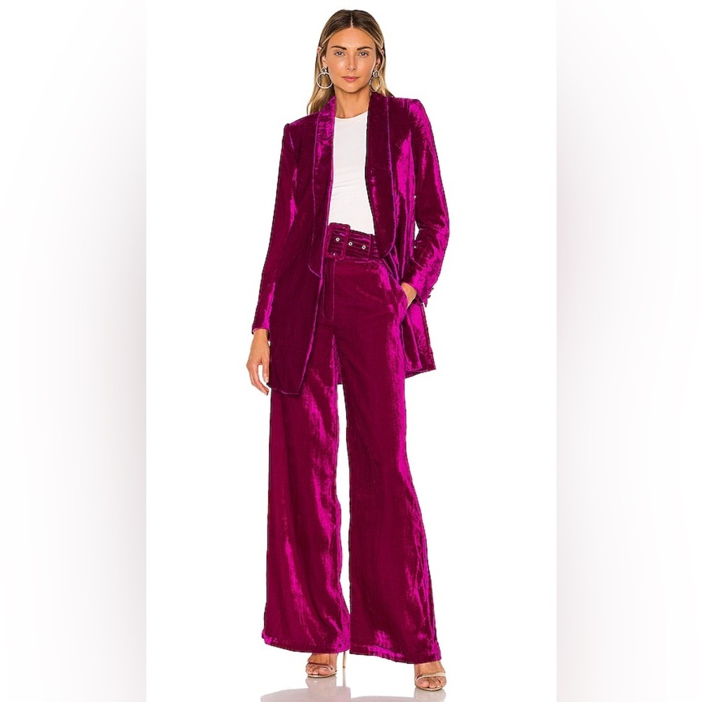 House of Harlow 1960 Women's Velvet Suit in Magenta- Only worn twice